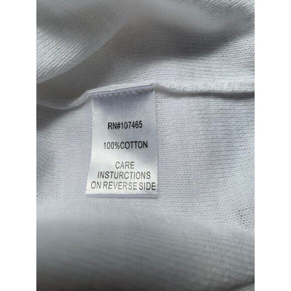Cabana Bay Size XL White 100% Cotton 1/2 Sleeve Sweater w/ Pink Flamingo Theme - Picture 5 of 5